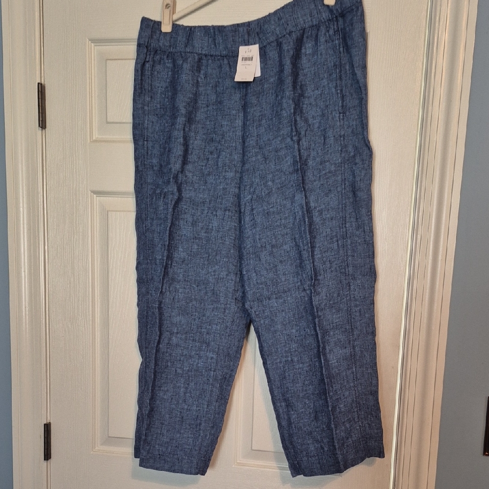 J. Jill Women's Blue Cropped Pants
